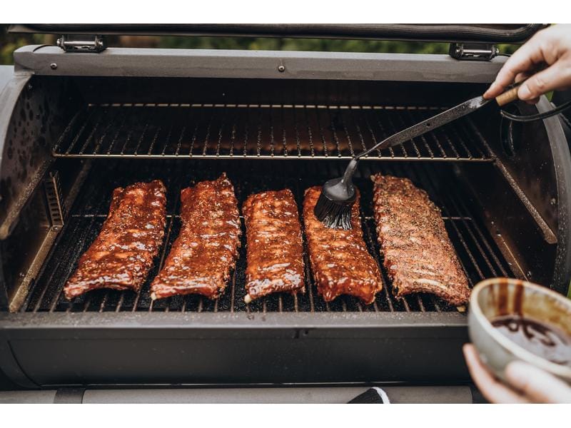 Moesta BBQ Pelletgrill Sheriff Pelletgrill mit Ablagebrett und Halterungen