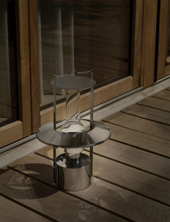 Stelton EM portable LED skibslampe H 43 cm steel