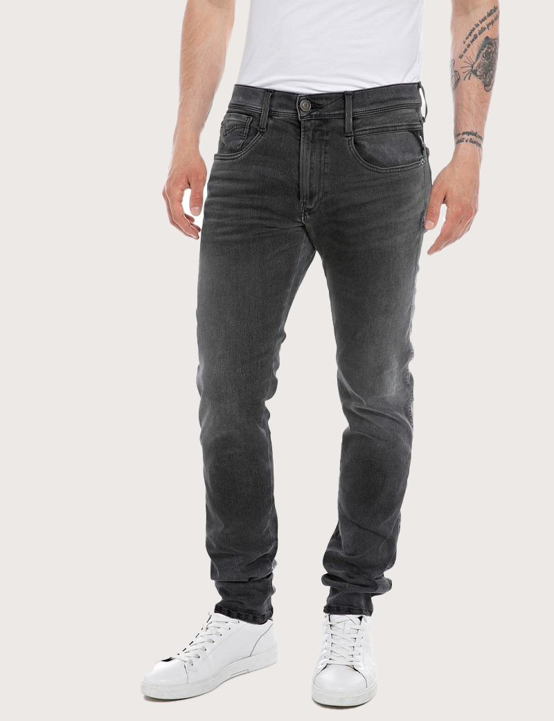 REPLAY JEAN HOMME SLIM ANBASS GRIS FONCÉ ORB2