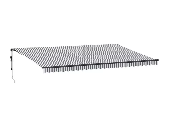 Auvent rétractable automatique anthracite blanc 600x300 cm
