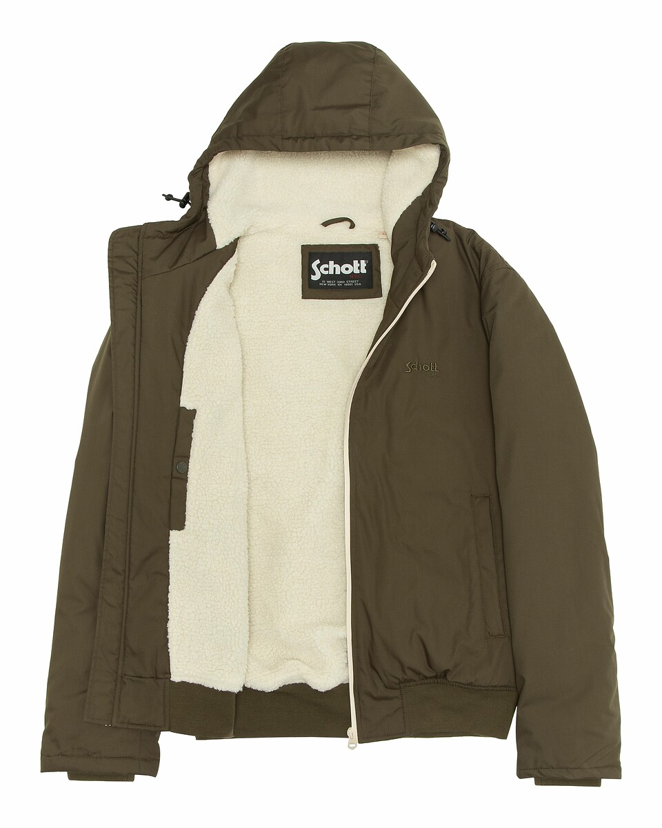 Jaqueta corta-vento SCHOTT BLUSTER2 com forro de sherpa
