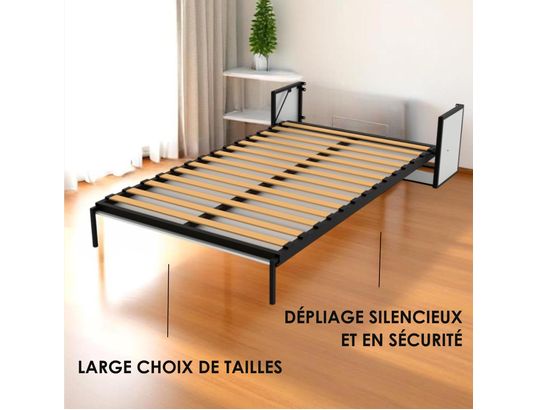 WALLBEDKING - Lit escamotable murphy - 120cm x 190cm - vertical - studio