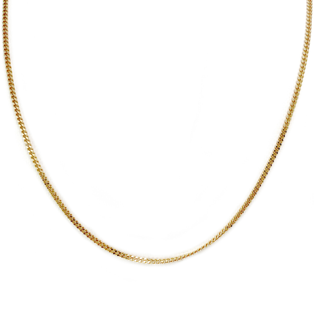 Chaine d'occasion or 750 jaune maille gourmette 56 cm
