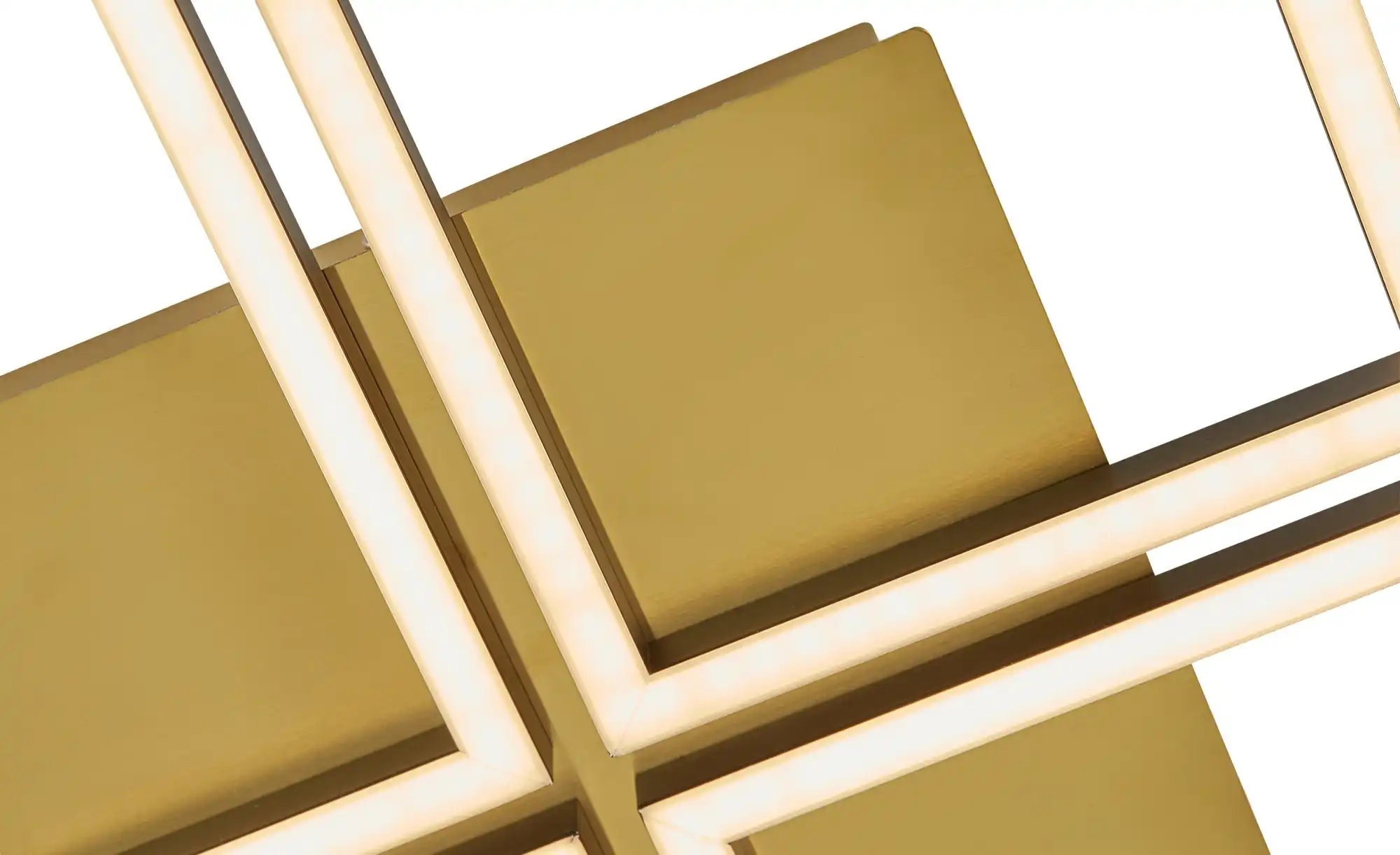 KHG LED-Deckenleuchte, 4-flammig, schwarz/goldfarben