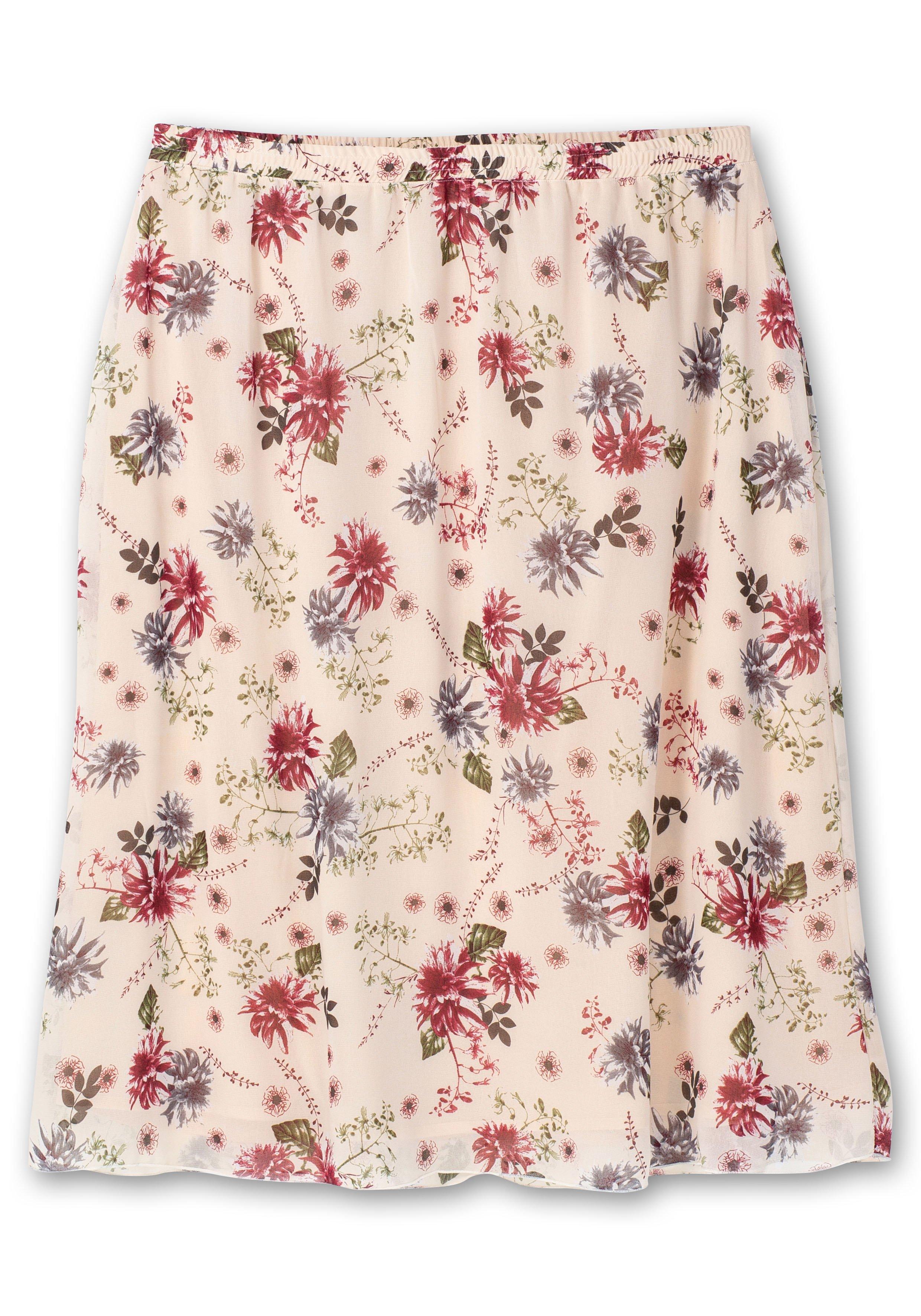 Maxirock mit floralem Alloverprint