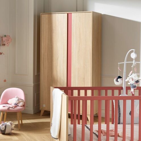Armoire 2 portes NOVA Rose - SAUTHON