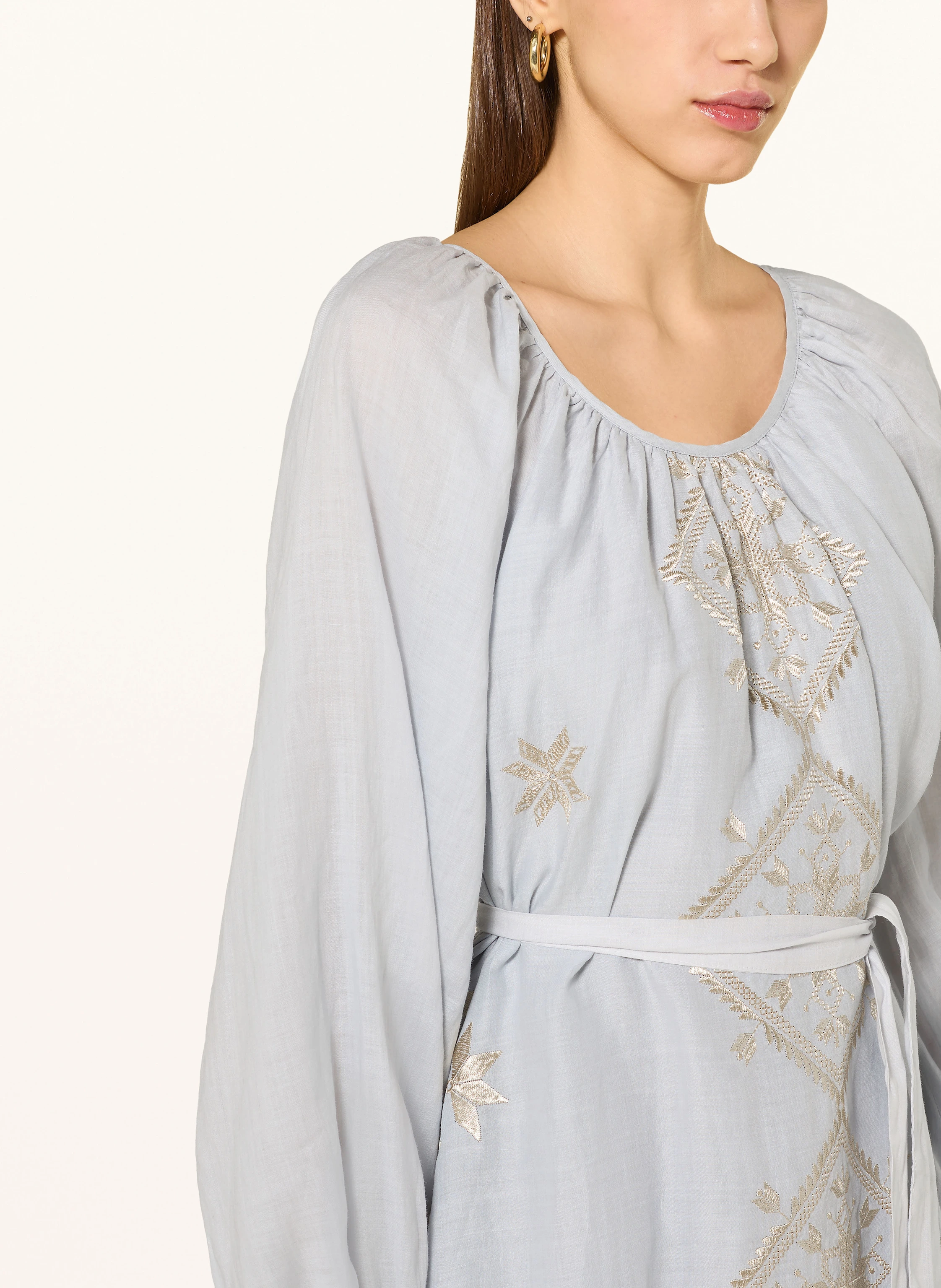 Greek Archaic Kori Strandkleid LEFKADA mit Glitzergarn