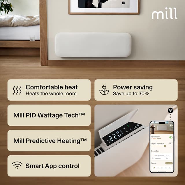 Mill Invisible Wi-Fi Gen4 panelradiator PA1500WIFI4 (hvid)