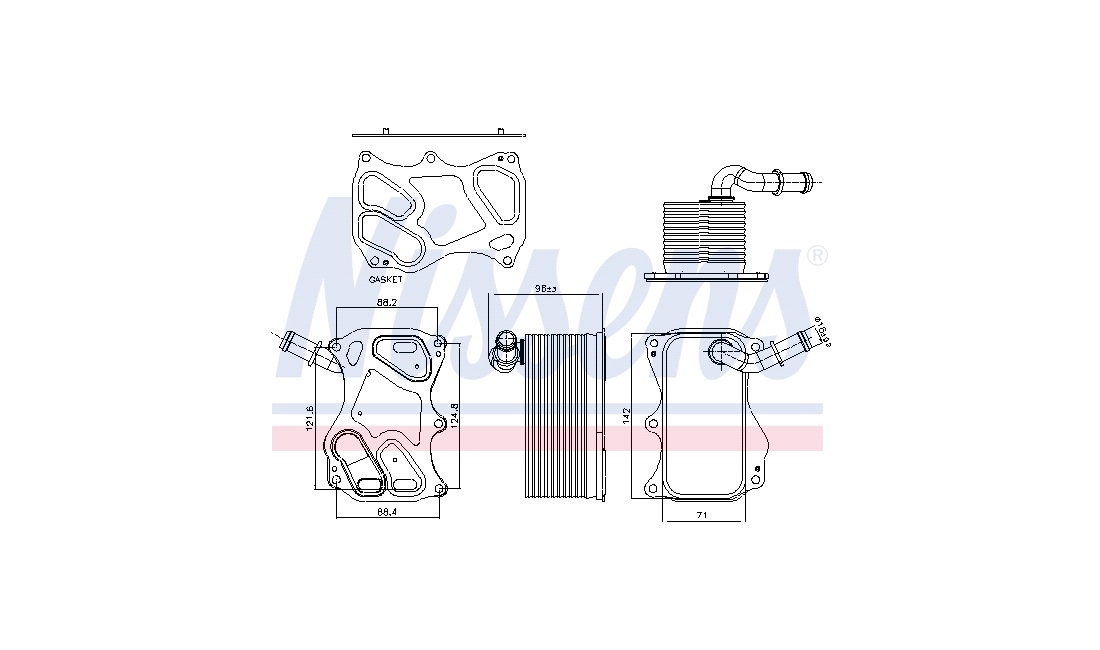 Oliekøler, motor