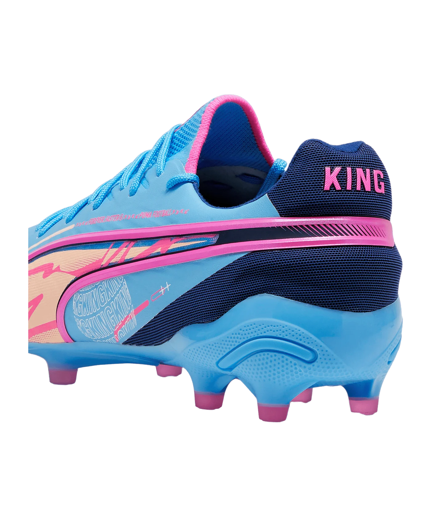 PUMA KING Ultimate FG/AG Volume Up Blau Rosa F01