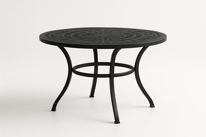 Runder Metalltisch Schwarz