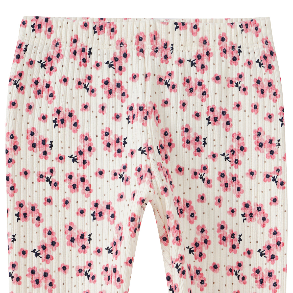 Topomini Pure Collection Baby Leggings mit Allover-Muster weiss / rosa