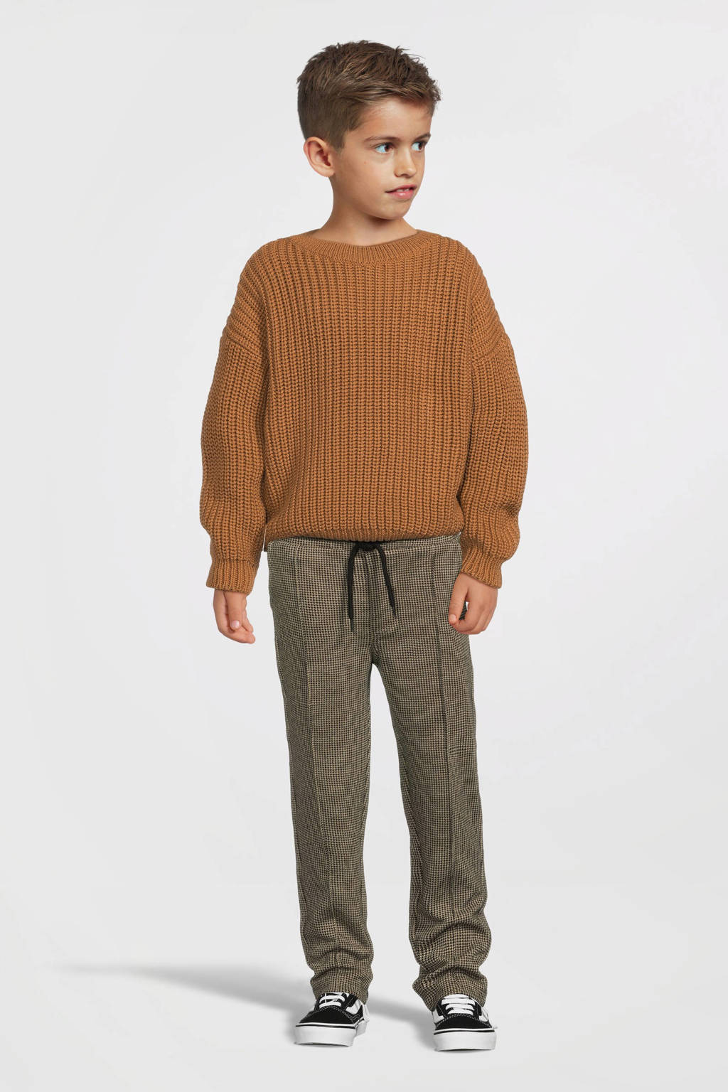 LEVV geruite broek NOX grijs/beige