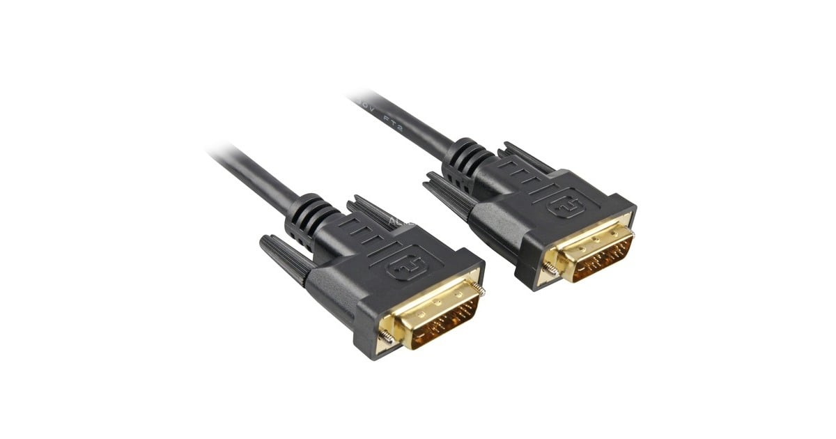 SharkoonDVI-D kabel  (Zwart, 2 meter, Single-Link)