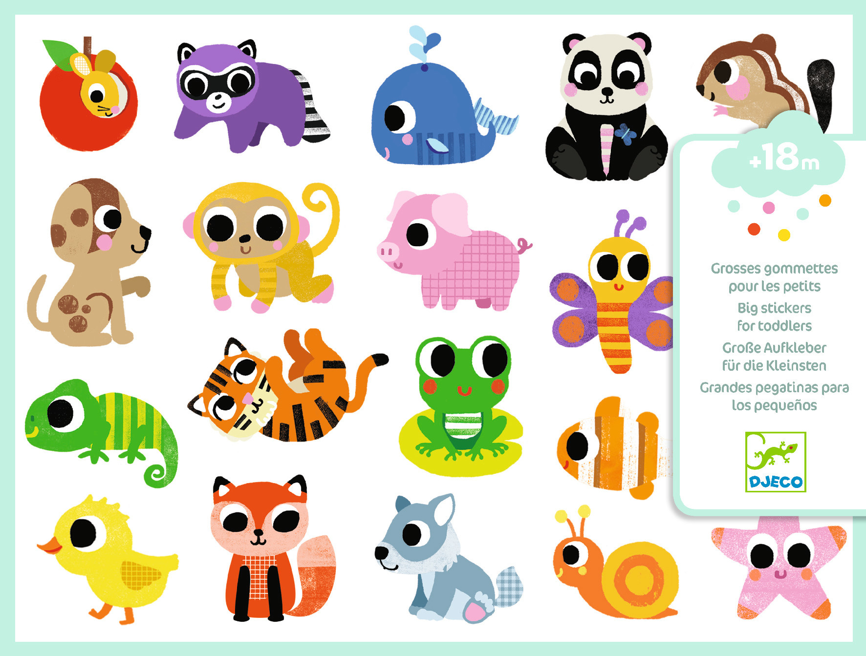Djeco Grote stickers babydieren dj09084
