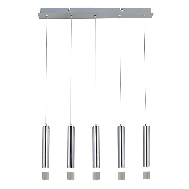 Suspension LED intégrée Rossak 2500lm 27W IP20 GoodHome argent