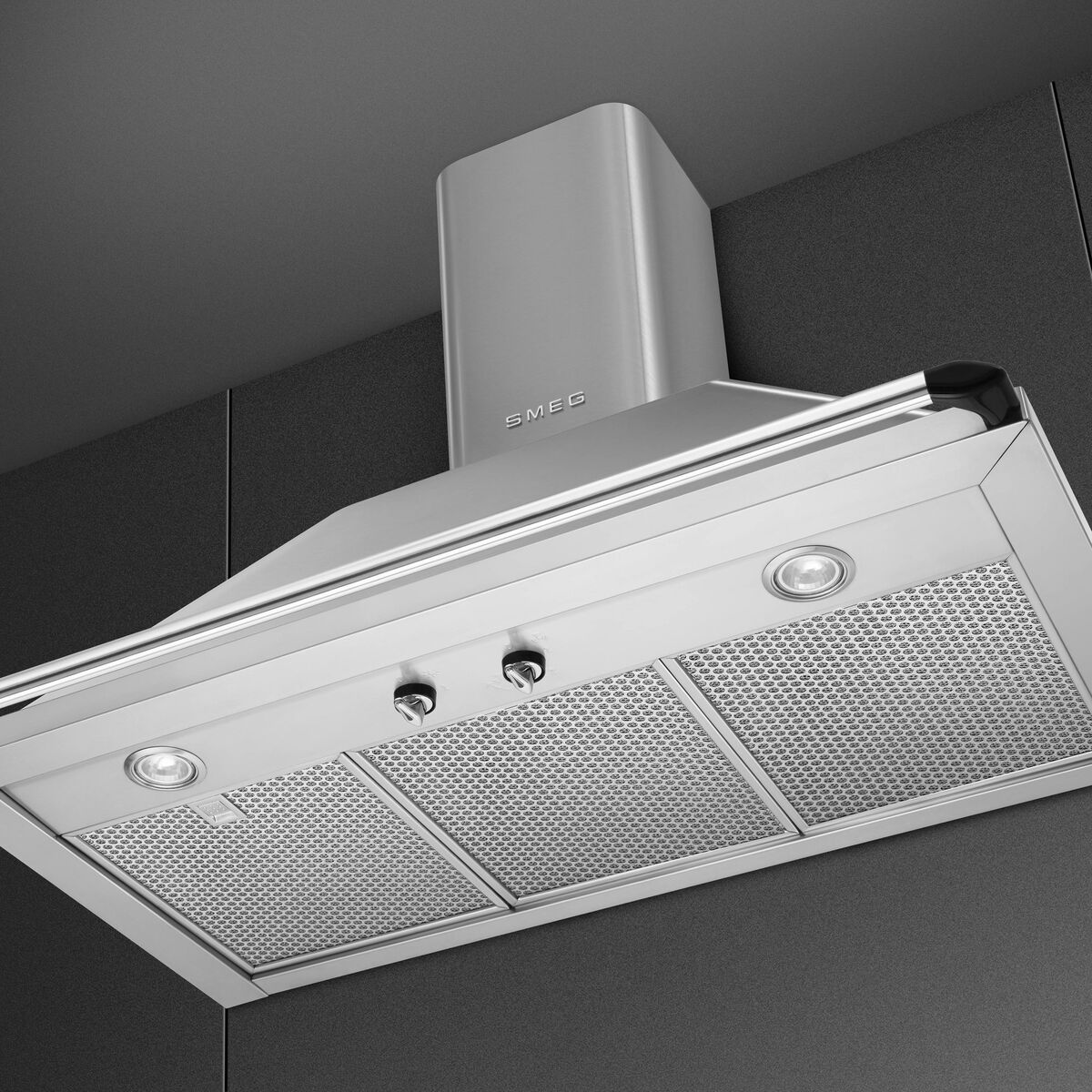 KTR90XE Victoria Vegghengt Ventilhette 90 cm, Rustfritt Stål