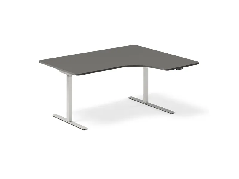 Hæve-sænkebord DNA 2000x1200 mm Venstre Antracit 2-ben/Sort