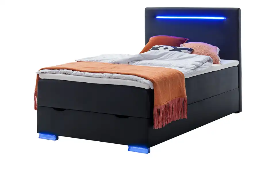 Boxspringbett Las Vegas II Schwarz 140 cm