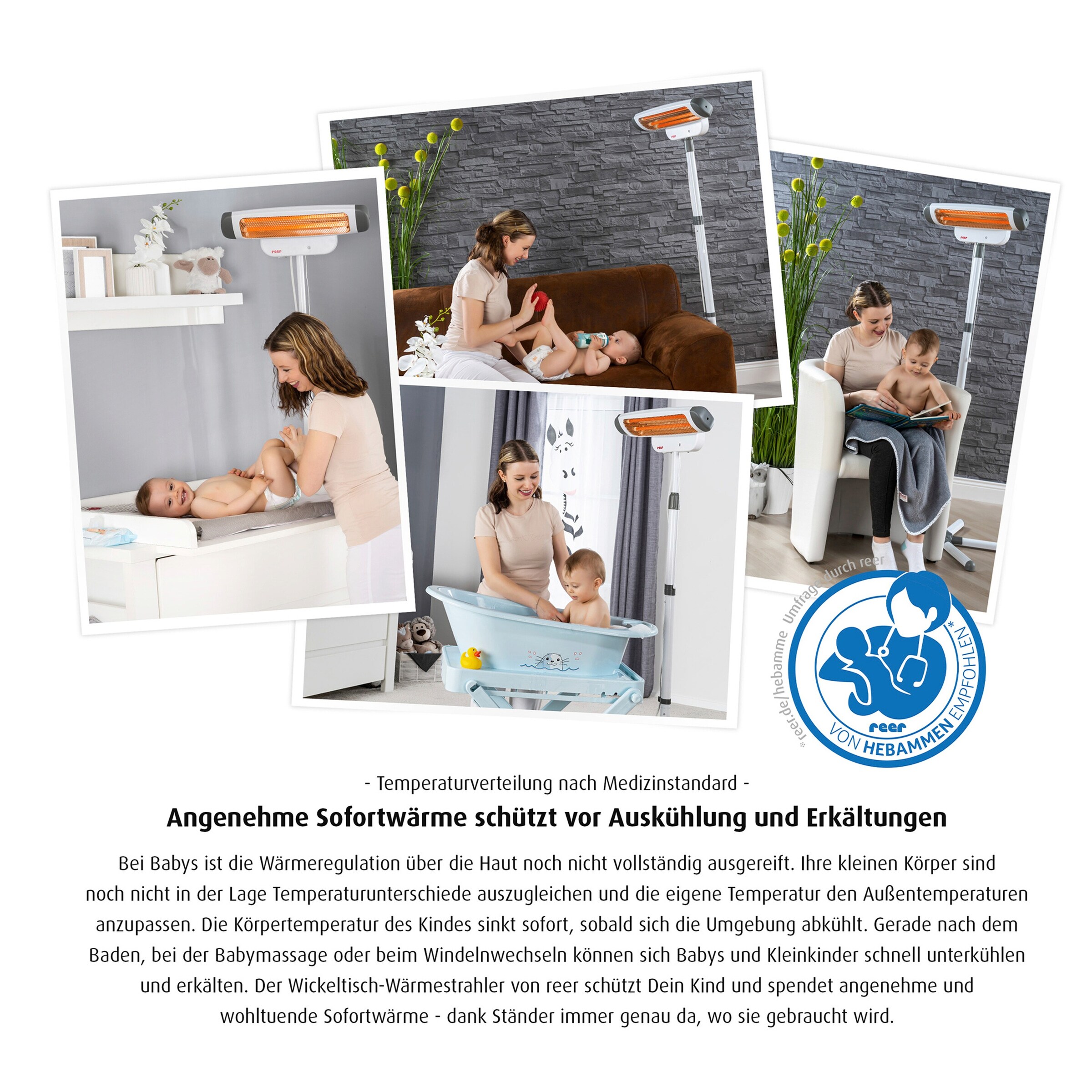 reer Heizstrahler 2-in-1 FeelWell mit Standfuß und Abschaltautomatik