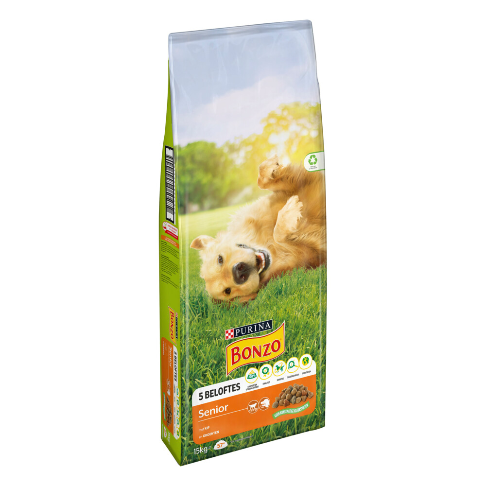 Bonzo Droogvoer Senior Kip - Groente15 kg