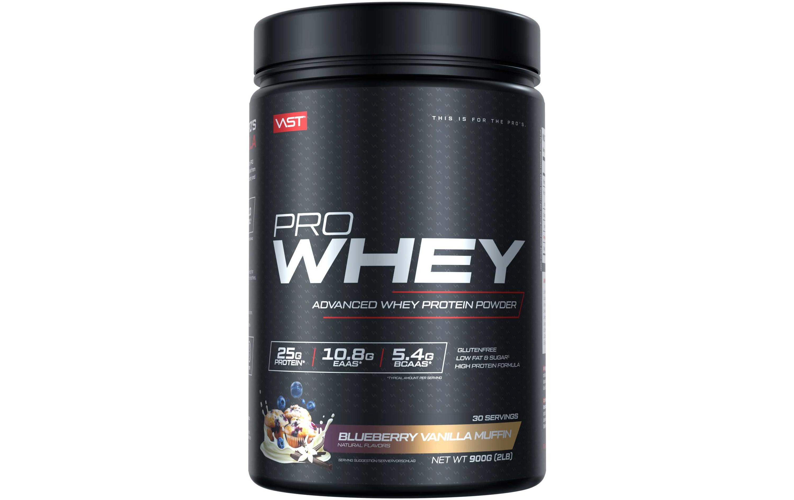 Pulver Pro Whey Dose: 900g, Blueberry Vanilla MuffinProteingetränk