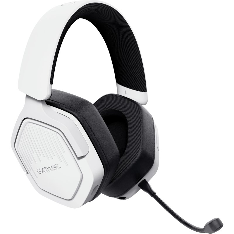 Trust GXT 493W Carus Casque Avec fil &sans fil Arceau, Casque Gaming USB Type-C / USB Type-A Bluetooth Blanc