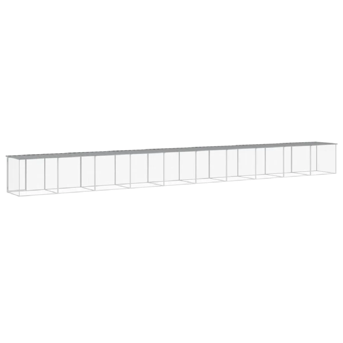 vidaXL Poulailler toit gris clair 1003x98x90 cm