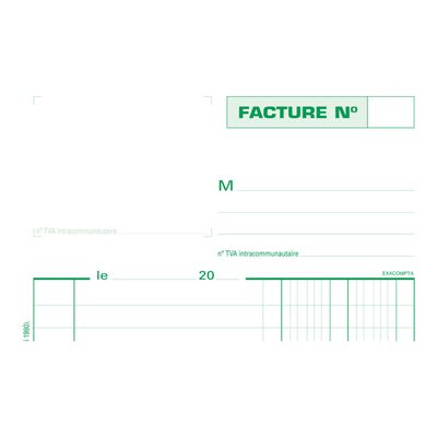 Exacompta - Manifold Carnet de factures - 50 tripli - 21 x 15 cm