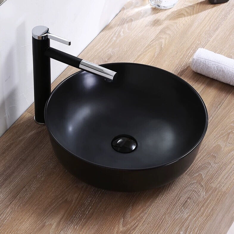 Fontana Proma badkamermeubel 80cm met zwarte waskom en LED spiegel zwart mat