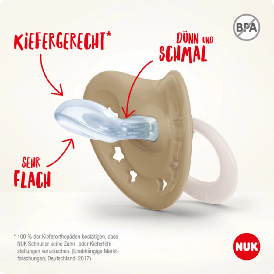 NUK Schnuller Signature 6-18 Monate 4er Box gelb  pink