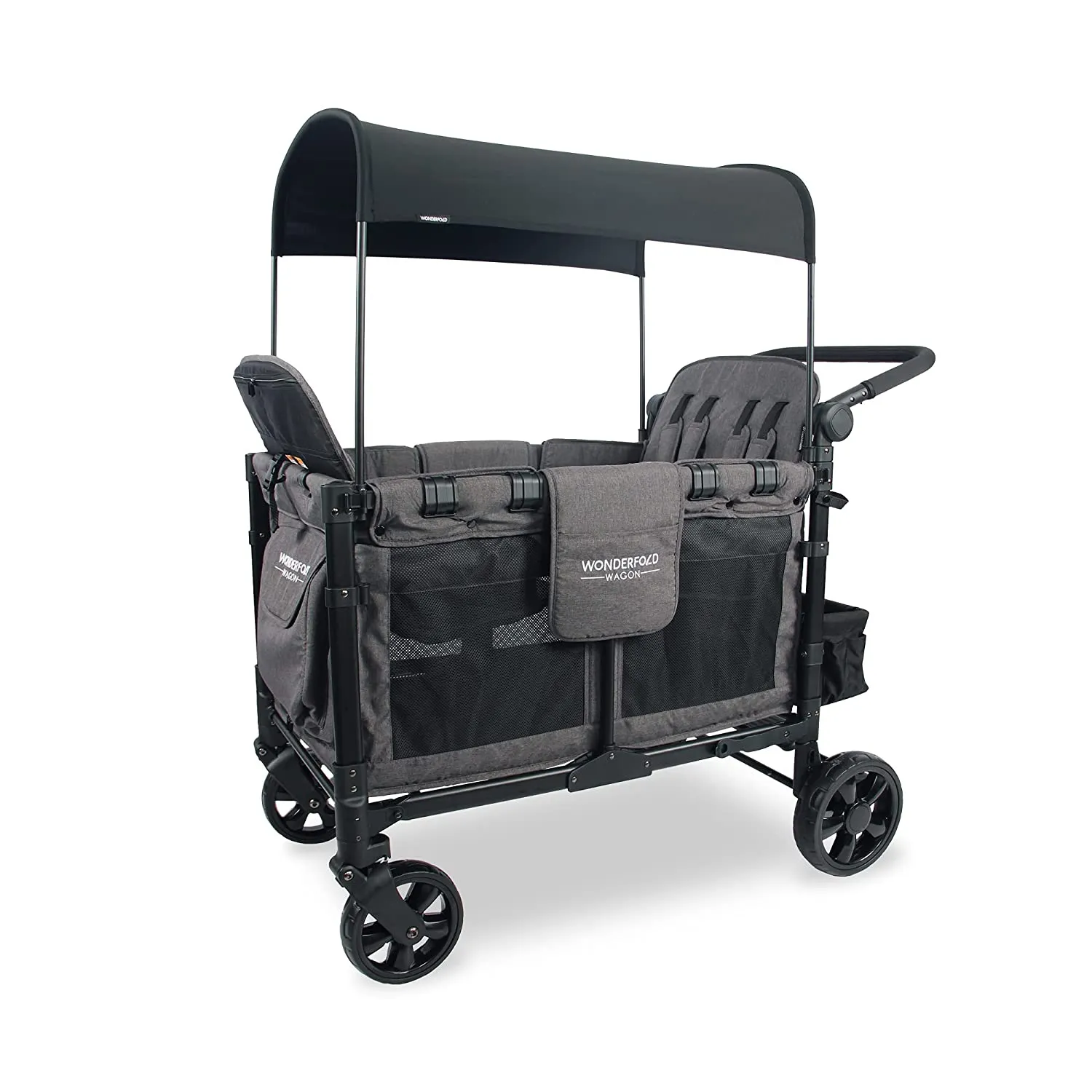W0NDERF0LD W4 Elite 4 Seater Multi-Function Quad Stroller Wagon