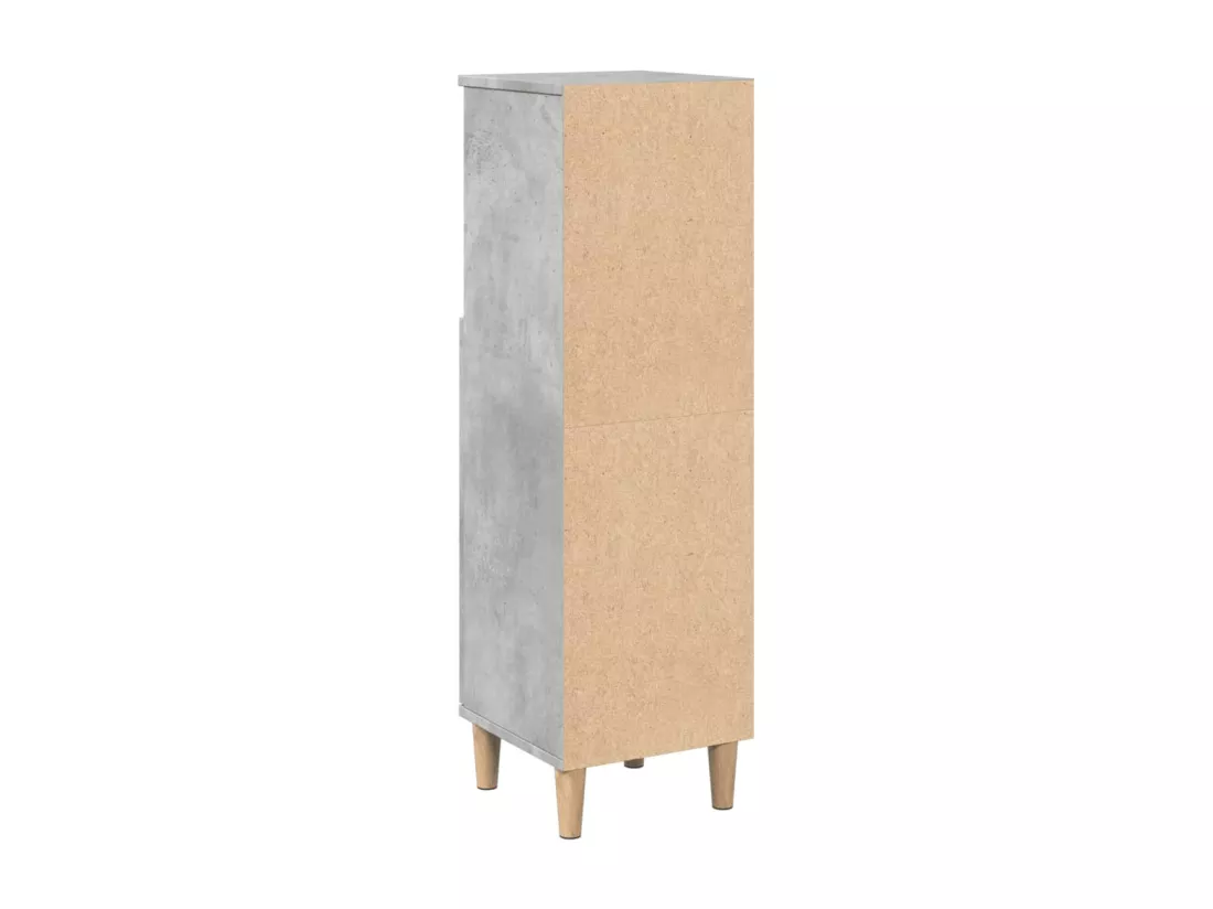 Armoire de salle de bain gris béton 30x30x100 cm
