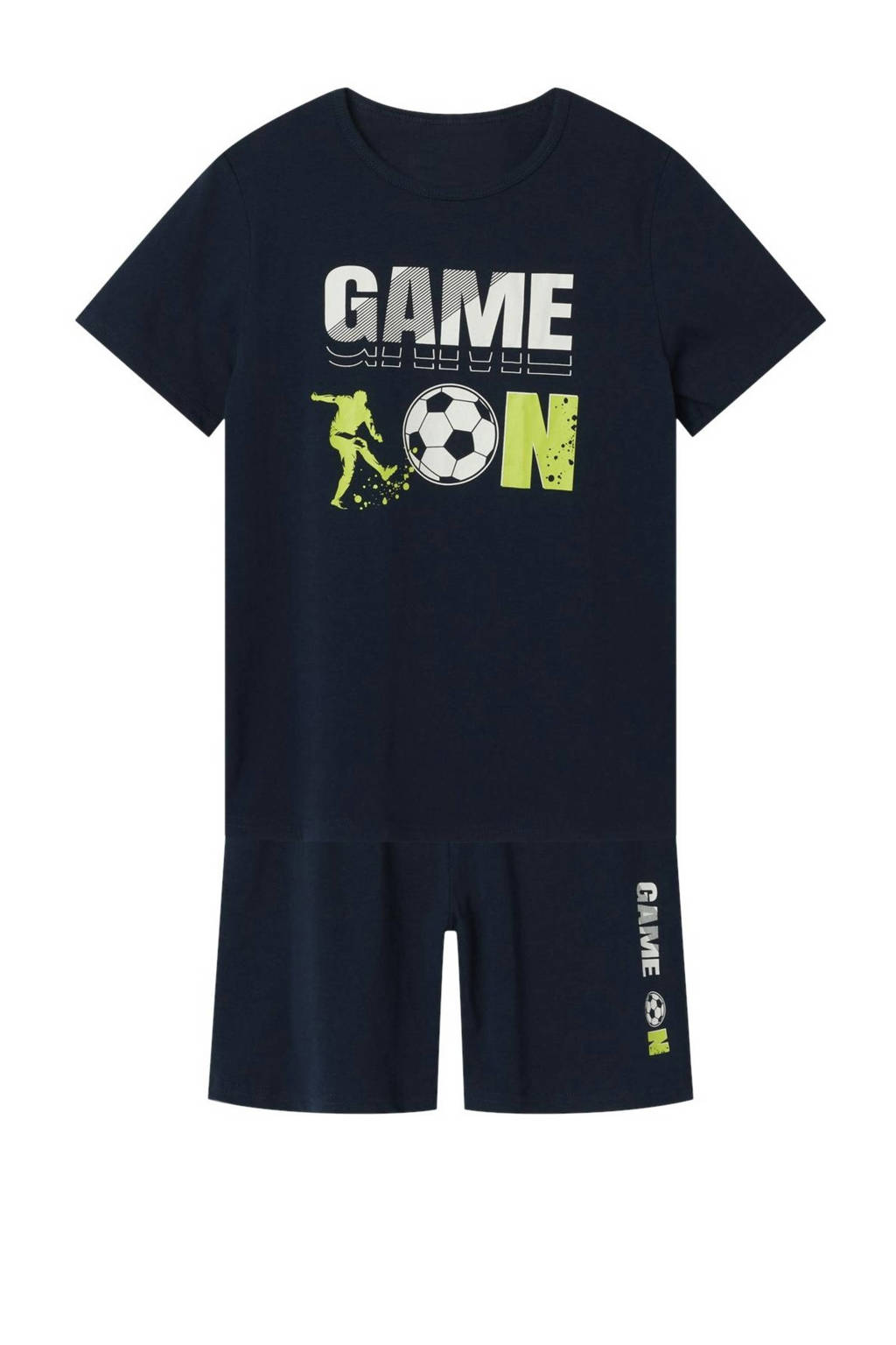 NAME IT shortama NKMNIGHTSET met printopdruk donkerblauw