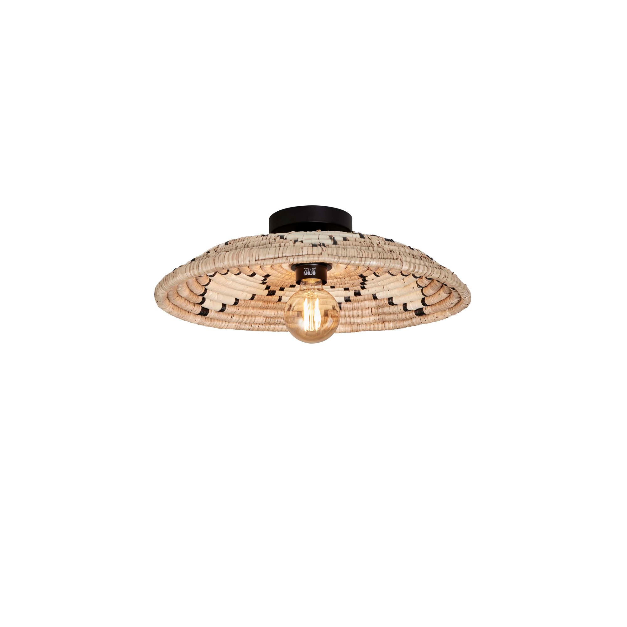 GOOD&MOJO Plafonniere Andros - Naturel|Wit - Ã45cm