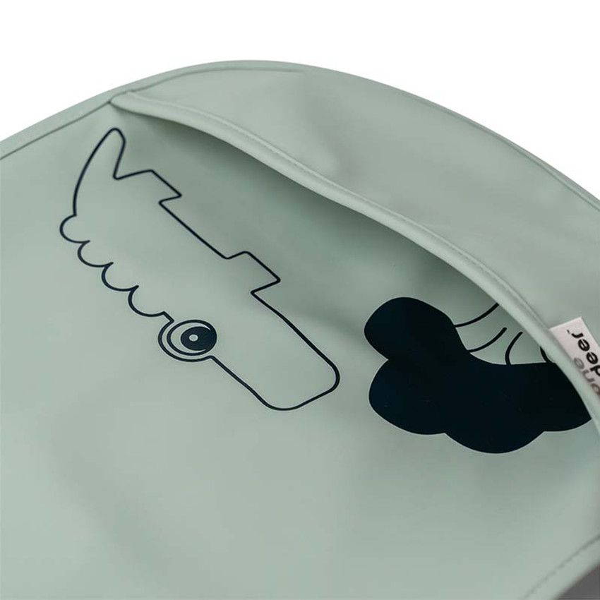 Lot de 2 bavoirs velcro - Deer Friends - Moutarde/Vert - Ecru