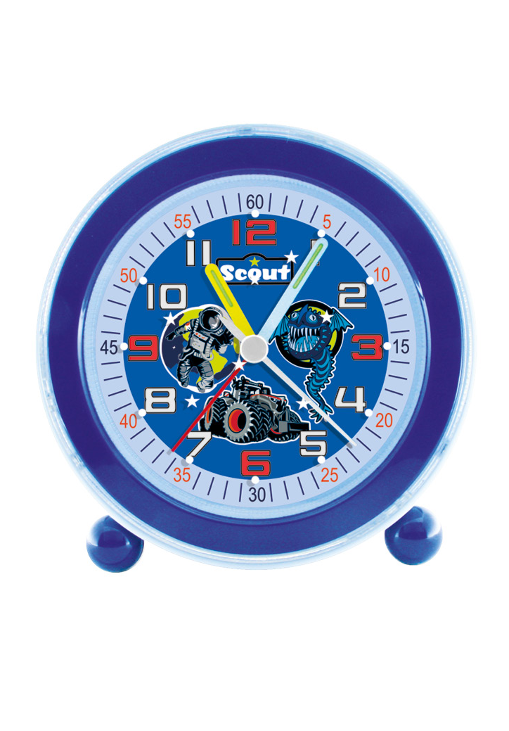 Scout Wecker Nightlight Blau geräuschlos 001.039