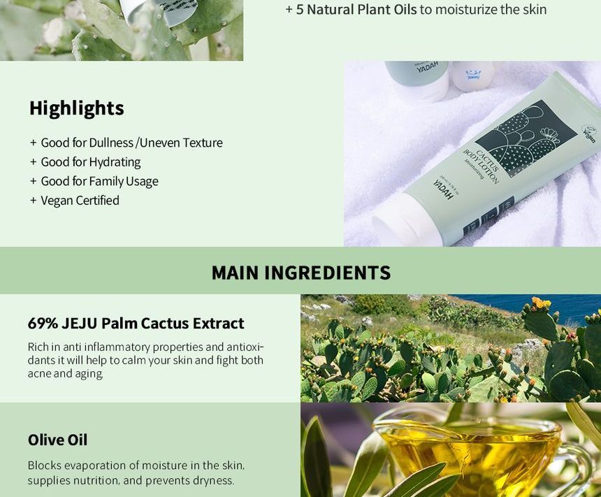 YADAH - Cactus Bodylotion