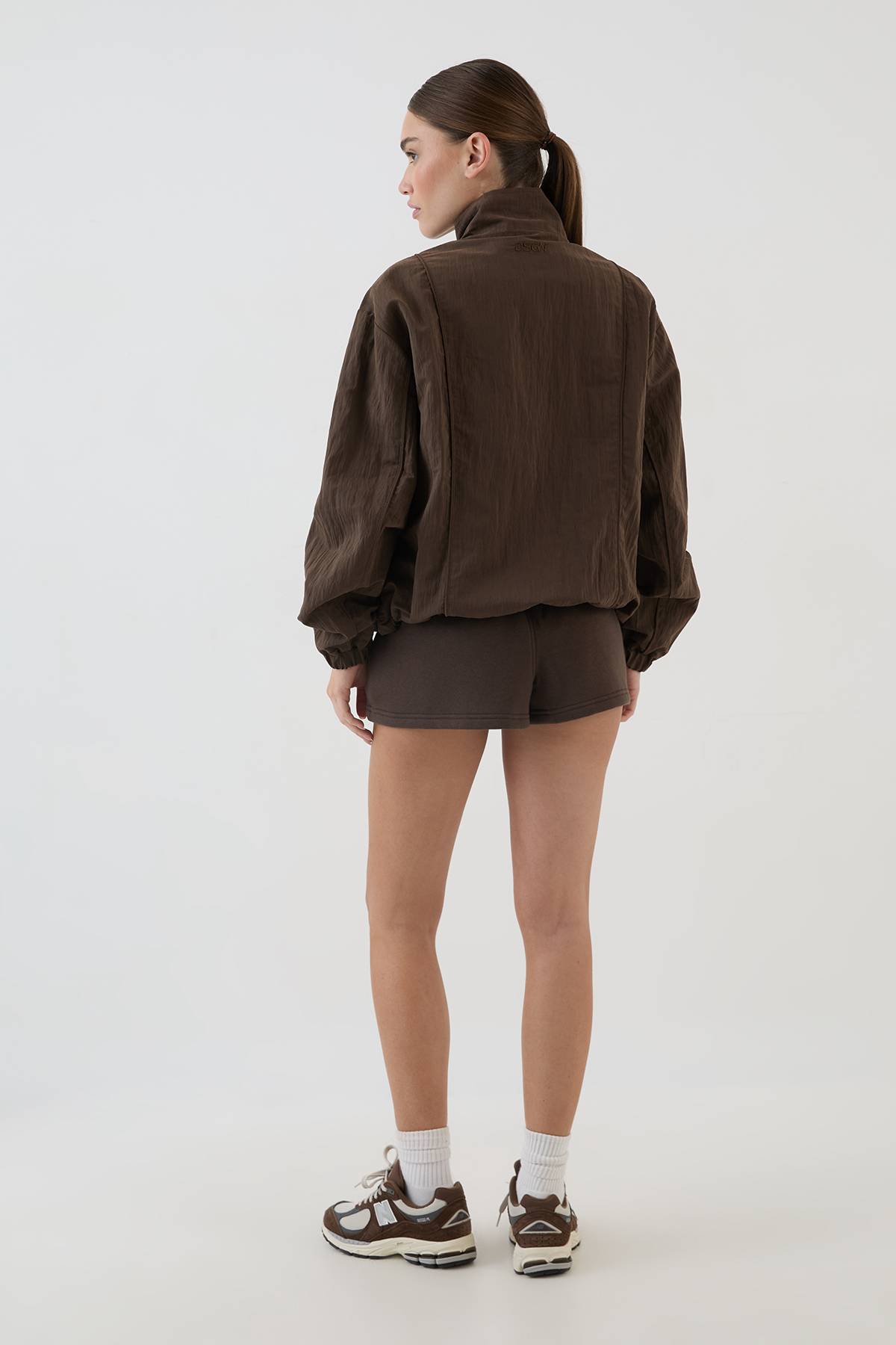 Veste À Col Montant Effet Peau De Pêche Dsgn Studio