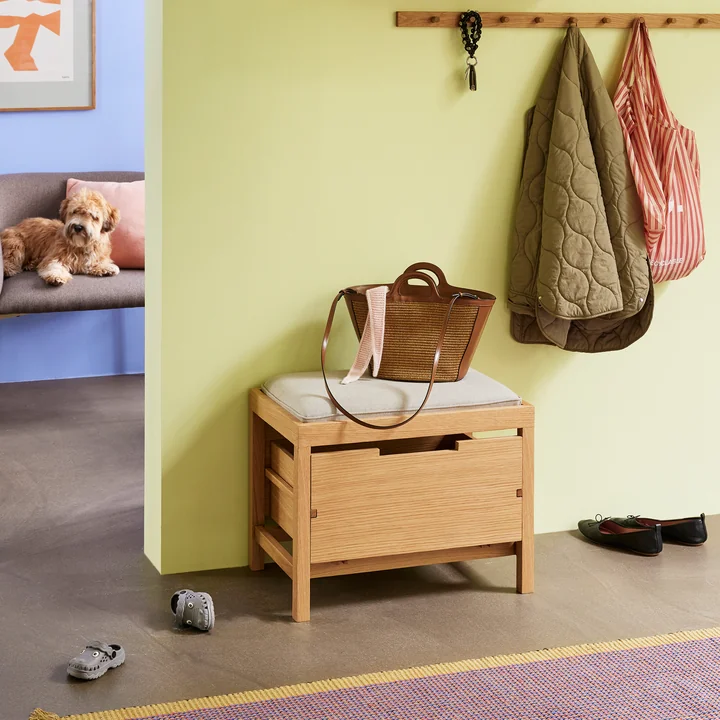 Hübsch Interior - Bifi Bank, Eiche natur / sand