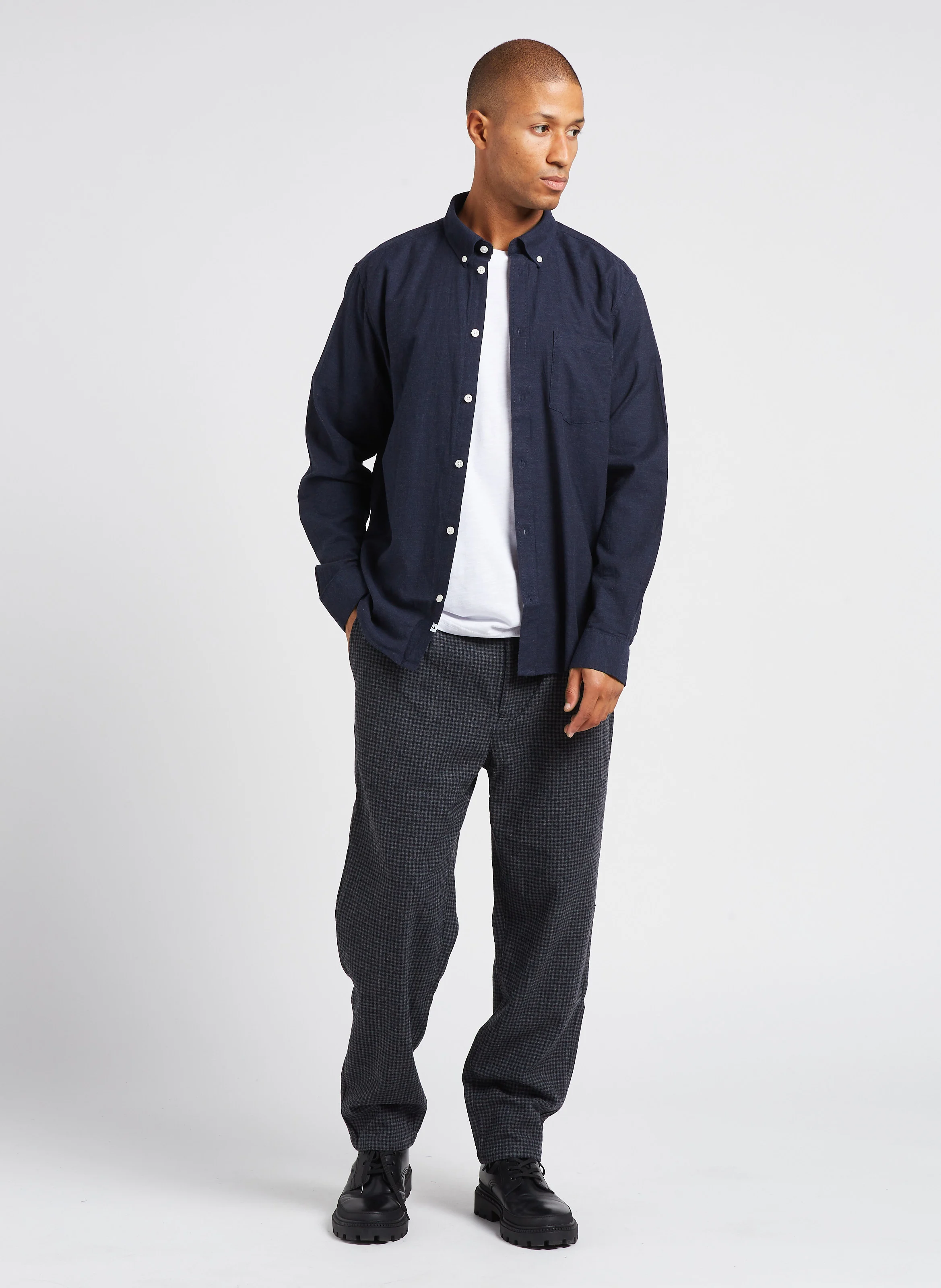 Bertilo - Pantalon chino 7/8 ème en laine mélangée imprimé | Argent