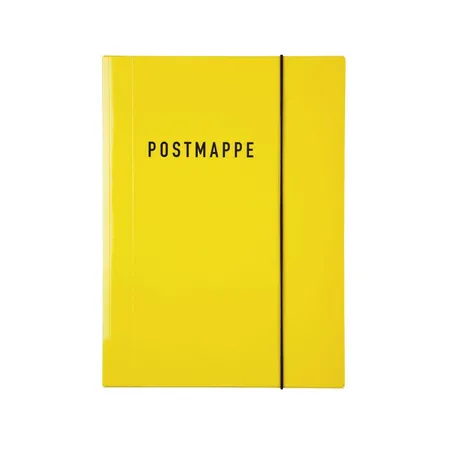 Idena Postmappe, DIN A4, Glanzkarton, gelb