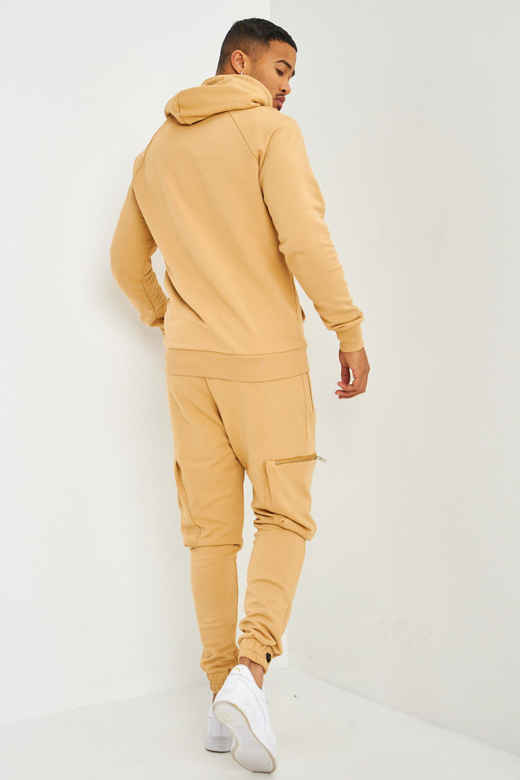 Sweat à capuche basic camel