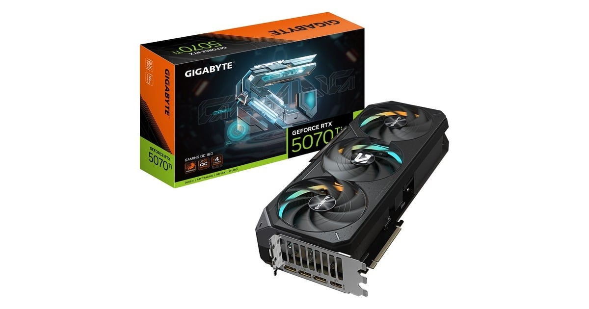 GIGABYTEGeForce RTX 5070 Ti GAMING OC 16G grafische kaart  (3x DisplayPort, 1x HDMI)