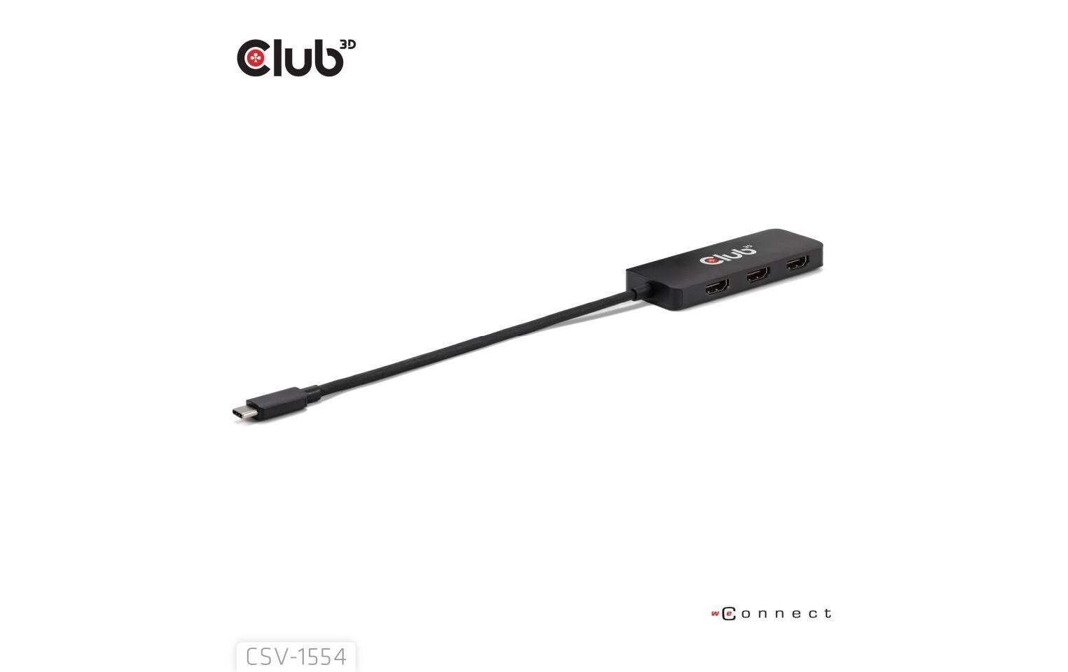 Adapterkabel CSV-1554 MST Hub USB Type-C - HDMIUSB Typ-C Hub auf 3x HDMI