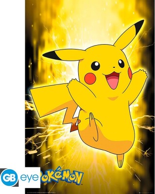 Pokémon Plakat - Pikachu Neon Maxi - 91,5X61 CM