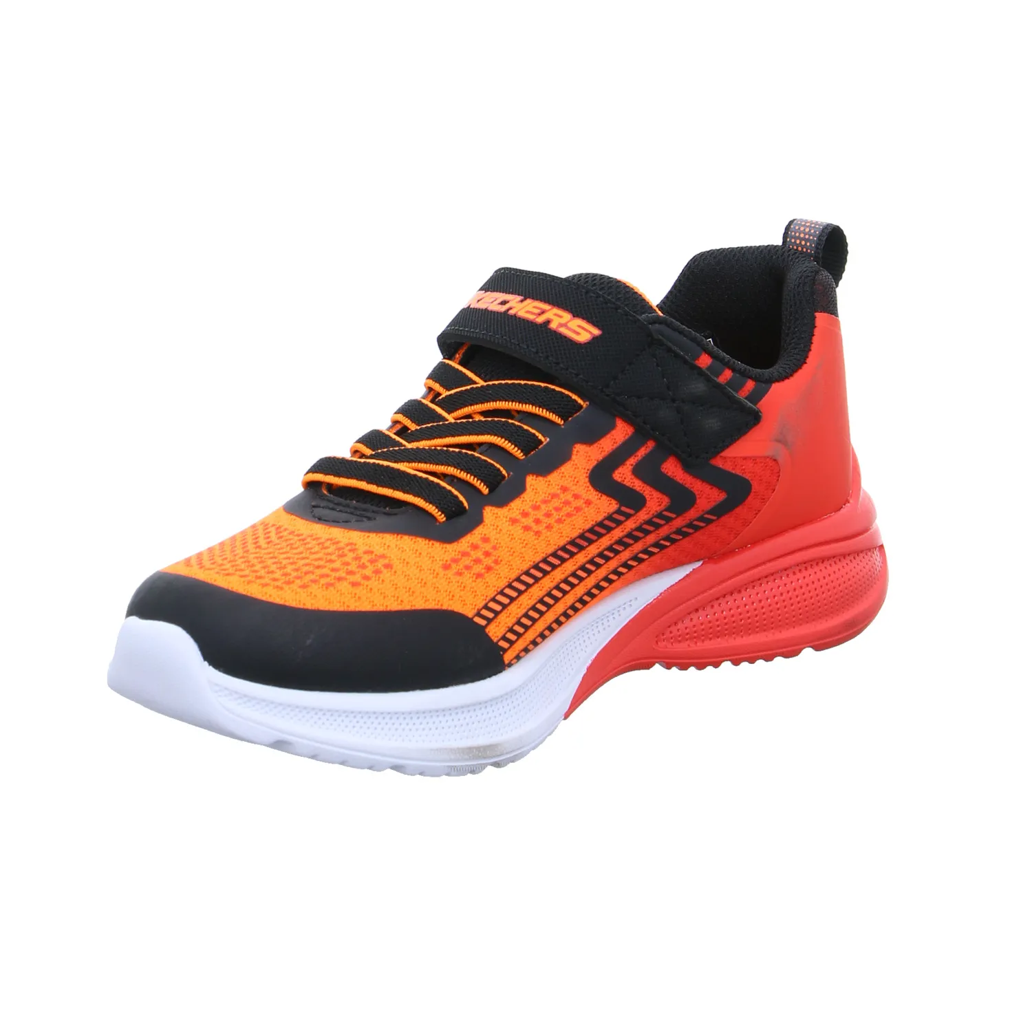 SKECHERS Kleinkinder-Halbschuh Klett Rot Textil  Sneaker