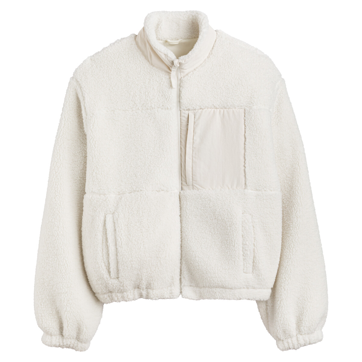 COLEÇÕES LA REDOUTE<br>Jaqueta com zíper e gola alta, em sherpa