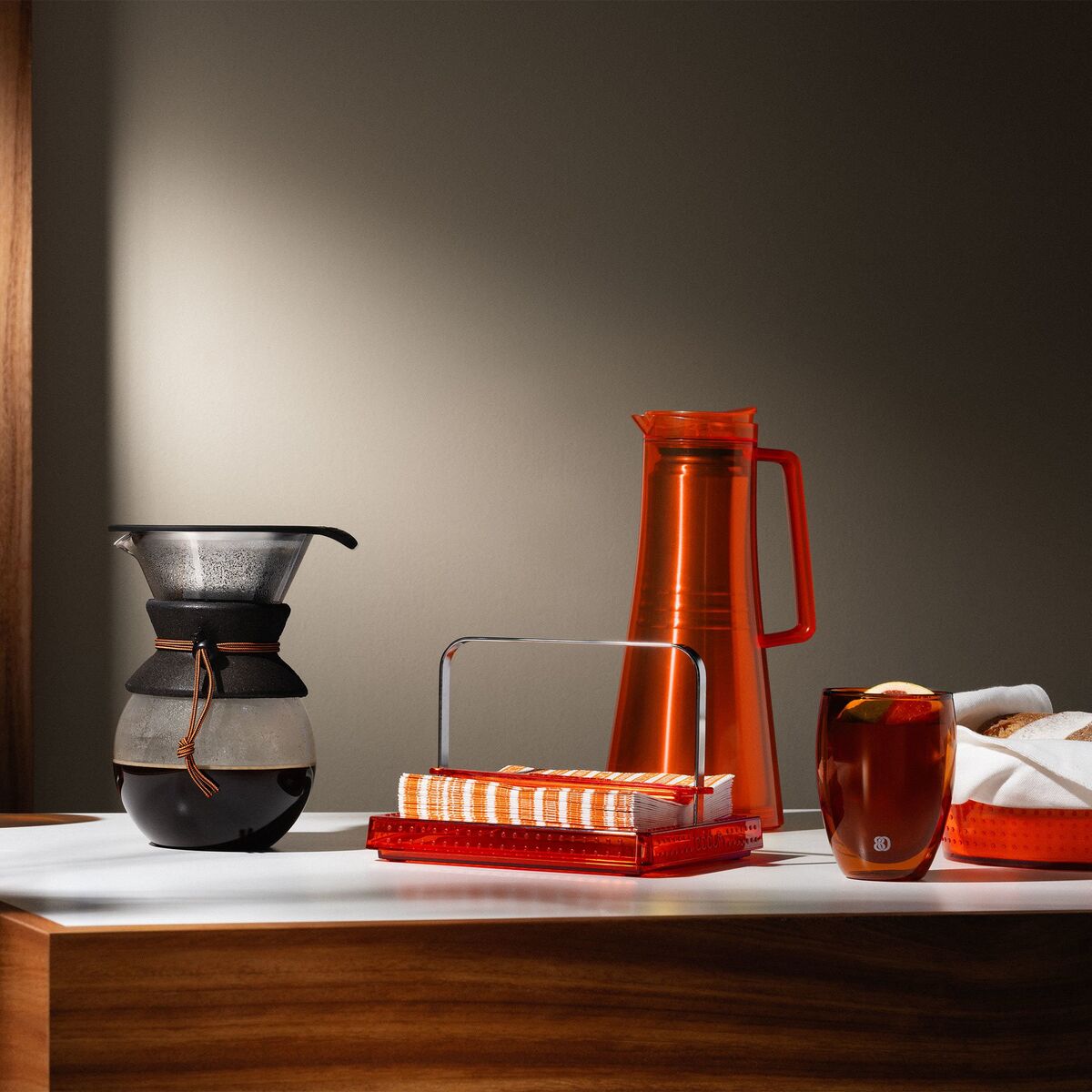 PAVINA dobbeltvegget glass 35 cl 2-pakning, oransje