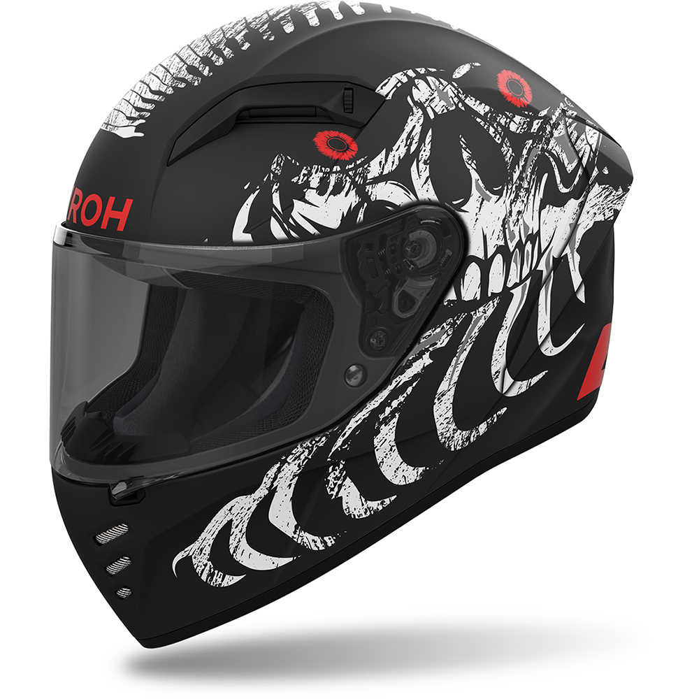Airoh - Casque Connor Myth Noir / Blanc / Rouge / Mat